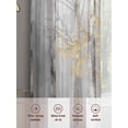 thumbnail image 6 of Golden Grey Tree Sheer Curtains 96 Inch Length 2 Panels Set for Living Room/Bedroom, Oil Painting Forest Abstract Art Semi Curtain Sheers Drapes Rod Pocket Curtains Window Treatment Set 52''x96''x2, 6 of 7