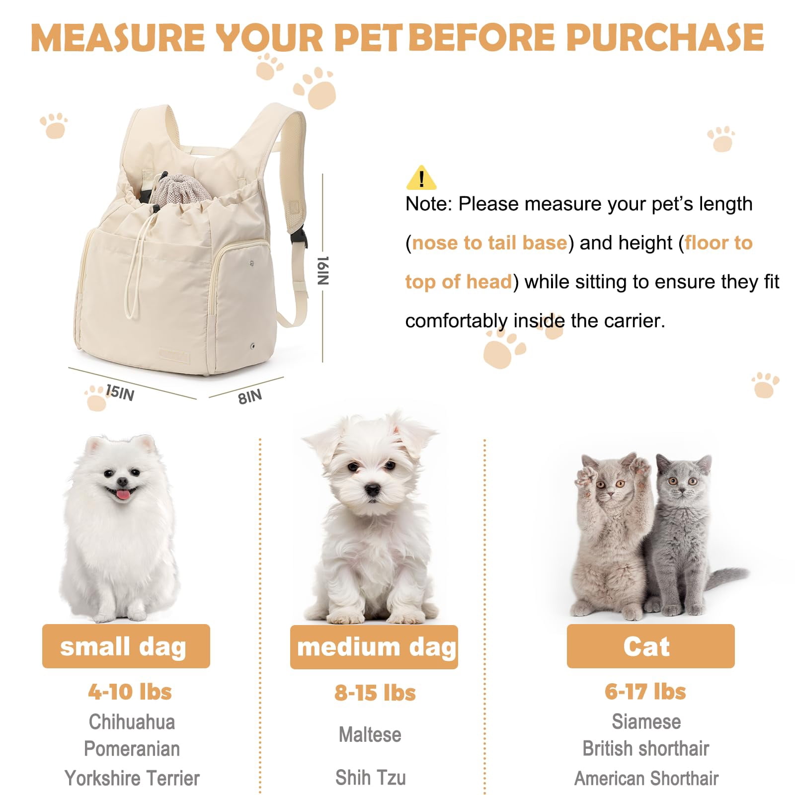 Breathable Adjustable Chest Carrier For Dogs Cats Secure Front-Facing Pet Backpack With Strap For Daily Adventures Outdoor Cats Backpack