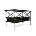 thumbnail image 6 of Set of 3, Folding Outdoor Table and Chairs Set for Indoor, Outdoor Camping, Picnics, Beach,Backyard, BBQ, Party, Patio, Black/Green 00035, 6 of 9