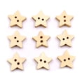 thumbnail image 2 of 200Pcs Star Shape 2 Holes Wooden Buttons Painting Sewing Scrapbooking Decoration, 2 of 6