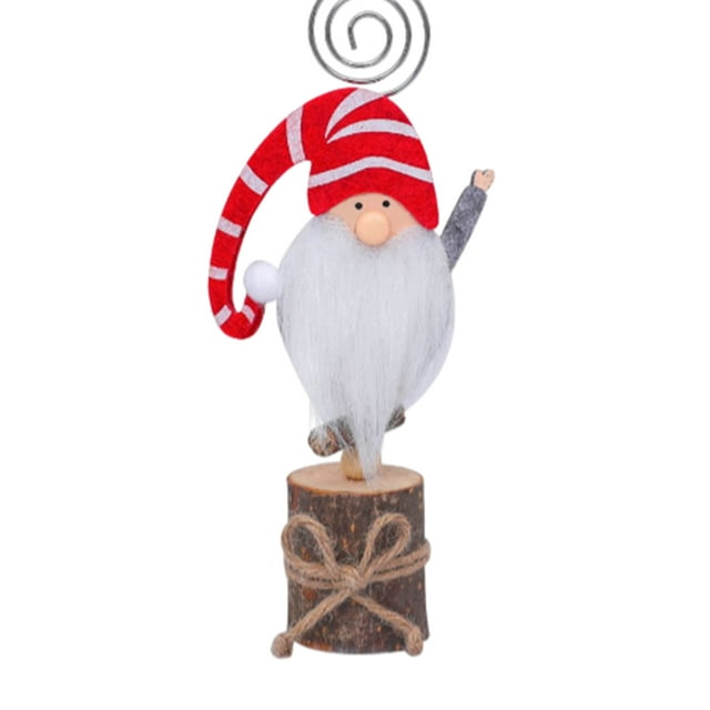 Wosthever Muñeco de gnomo, adorno de Navidad, decoración navideña, suministros de vacaciones, artesanía, adorno, tarjetas multiusos, Clip, Kits de decoración para fiestas patrón de tiras
