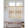 thumbnail image 2 of Yellow Summer Coastal Bathroom Window Curtain, Modern Ocean Waves Starfish Shell Light Filtering Coffee Kitchen Curtains, Bedroom Living Room Curtains 2 Panel 84"x54", 2 of 6