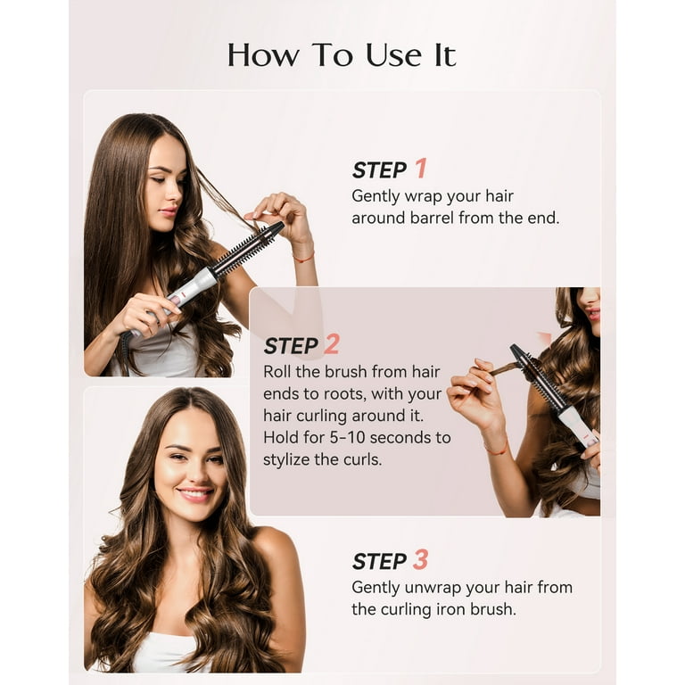 Curling iron brush for short clearance hair