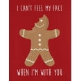 thumbnail image 4 of Old Glory Mens Christmas Gingerbread Man Can't Feel My Face Long Sleeve T Shirt, 4 of 6