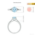 thumbnail image 5 of Angara Natural 1 Ct. Aquamarine Solitaire Ring in Sterling Silver for Women (Ring Size: 3.5), 5 of 10