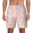 thumbnail image 2 of Picia Easter Bunny pattern Mens Swim Trunks with Compression Liner Stretch Beach Shorts Quick Dry with Zipper Pockets No-Chafing Board Shorts-3X-Large, 2 of 9