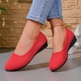 thumbnail image 5 of Gealkoca Wedges for Women Low Heel Women's Comfortable Closed Toe Women Dress Shoes Casual Spring Summer Round Toe Solid Color Flats Slip On Shoes, 5 of 9