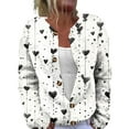 thumbnail image 2 of Valentine's Day Cardigan Sweaters for Women Button Down Cardigan Love Heart Print Crew Neck Soft Cardigan Valentines Gifts, 2 of 6