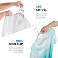 thumbnail image 3 of Velvet Ultra Slim Non Slip Shirt Hangers  50 Pack  Grey, 3 of 7