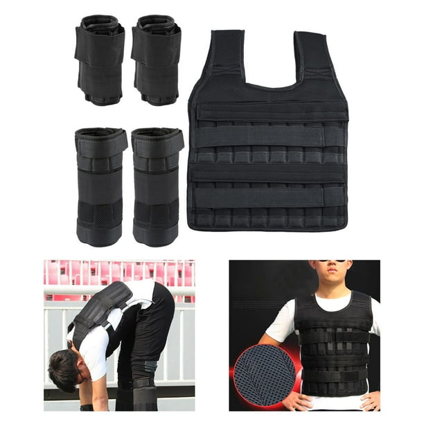 Gilet lesté ajustable 50 kg pour musculation et entraînement intensif
