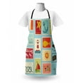 thumbnail image 3 of Seascape Apron, Nautical Theme Lighthouse and Anchor Palm Trees Beach Sailing Holiday Lover, Unisex Kitchen Bib with Adjustable Neck for Cooking Gardening, Adult Size, Multicolor, by Ambesonne, 3 of 4