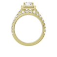 thumbnail image 5 of Unique Moments Lab Grown 2.50 Carat Diamond Radiant Solitaire Bridal Set, Engagement Ring for Women 10K Yellow Gold, 5 of 6