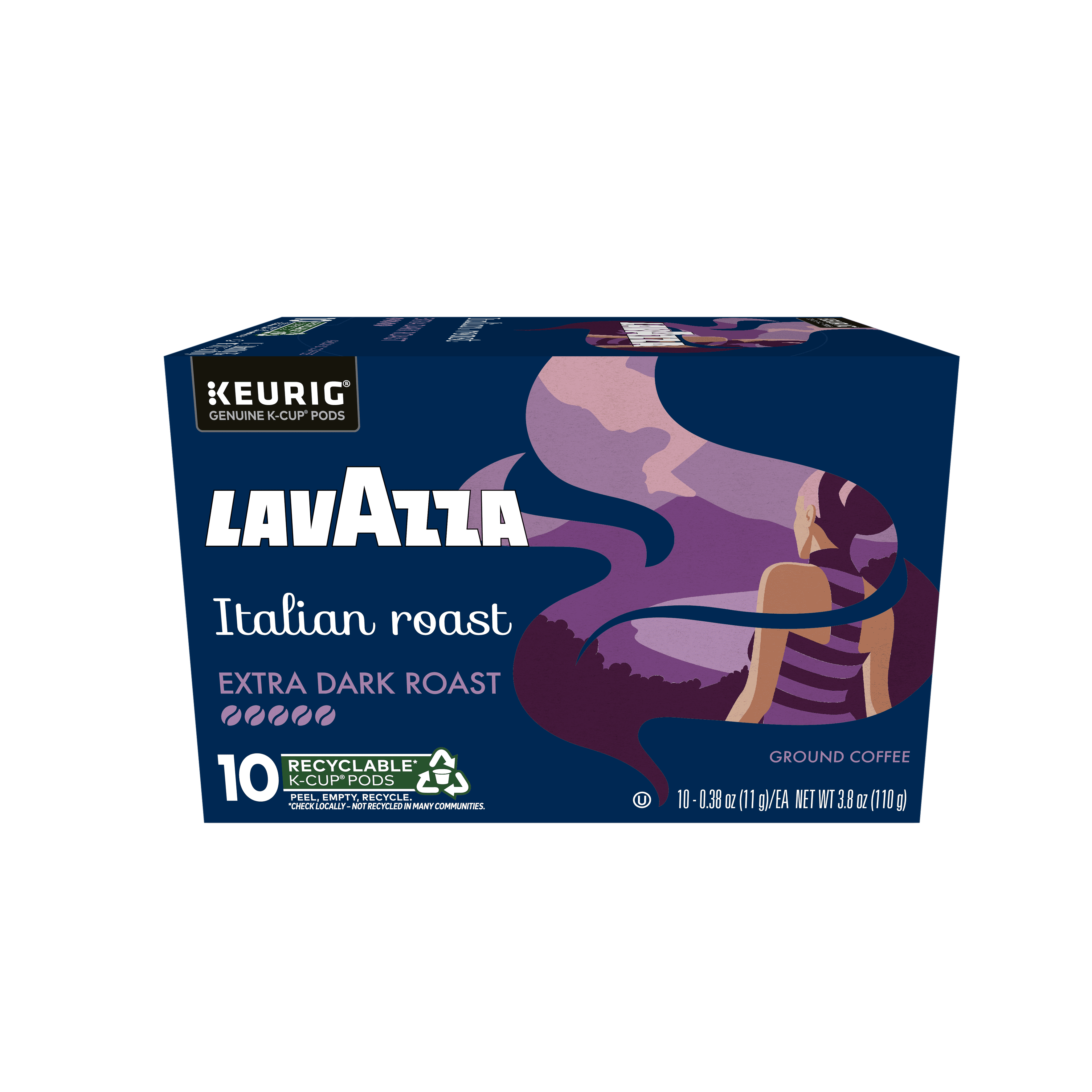 Lavazza Italian Roast Keurig K-Cup® Pods, Extra Dark Roast, 100% Arabica (60 Pods)