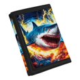 thumbnail image 2 of CHAQLIN Shark with Thunder & Lava Art Print Small Money Bag for Daily Use, Elastic Polyester Trifold Card Wallet with Lightweight Portable Children's Wallet, 2 of 7