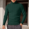 thumbnail image 2 of uikmnh Fall Sweaters Winter High Neck Sweater Coat Slim Fit Jacquard Knit Pullover Warm Turtleneck Top for Cold Weather Casual Outing Mens Sweaters Size:2XL, 2 of 4