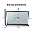 thumbnail image 2 of 40'' Portable Projection Screen Tabletop Screen HD 16:9 Projector Pull Up Foldable Stand For Camping Business for Home, 2 of 7