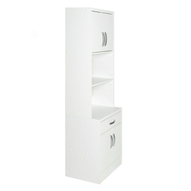 Better Home Products Shelby Tall Wooden Kitchen Pantry in White