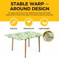 thumbnail image 4 of Spring Leaves Table Cloths for 3 Foot Rectangle Tables, Pastoral Garden Botanical Watercolor Patio Waterproof Elastic Fitted Tablecloths, Washable Rectangular Table Cover for Camping, 4 of 8