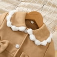 thumbnail image 6 of Rhuody Winter Coats For Girls Long Sleeve Elegant Bow Trim Coat Autumn Outerwear For Toddler And Warm Jacket Basic Classic Winter Outerwear Khaki 2-3 Years, 6 of 6