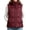 Wine, variant on Women Sleeveless Duster Waistcoat Solid Zip up Fall Winter Outerwear