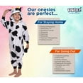 thumbnail image 5 of Cow One Piece - Plush Kids Animal Costume Jumpsuit by Silver Lilly (10-12 Youth), 5 of 6