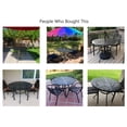 thumbnail image 7 of Romayard 42 Inch Outdoor Dining Table Round Patio Bistro Table Powder-Coated Steel Frame Top Patio Dining Table Outdoor Furniture Garden Table with 2.1" Umbrella Hole (Black), 7 of 7