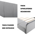 thumbnail image 2 of Bellemave Queen Size Velvet Upholstered Bed With Bedside Desk and Stool Queen Bed Frame with Headboard and Side Rails  Low Platform Bed, No box Spring Needed, Gray, 2 of 10