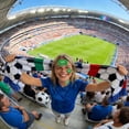 thumbnail image 4 of Tatuajes temporales para aficionados al fútbol | Paquete de 10 calcomanías para rostro y cuerpo para el día del partido, 4 of 6