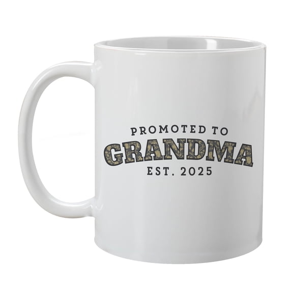 GiftsForYouNow Promoted to Grandma Ceramic Coffee Mug White 11oz, Mom Christmas Gifts