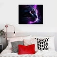 thumbnail image 4 of COMIO Cat with Purple Eyes Wall Art Painting Pictures Print On Canvas Animal The Picture for Home Modern Decoration, 4 of 4