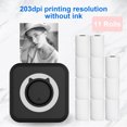 thumbnail image 1 of Label printer,With 11 Paper Printer Printer Support 57mm Compatible With Support Bt With Paper Rolls 57mm Rolls 57mm Compatible 11 Paper Rolls Compatible With Ios Android Printer Portable Printer, 1 of 6