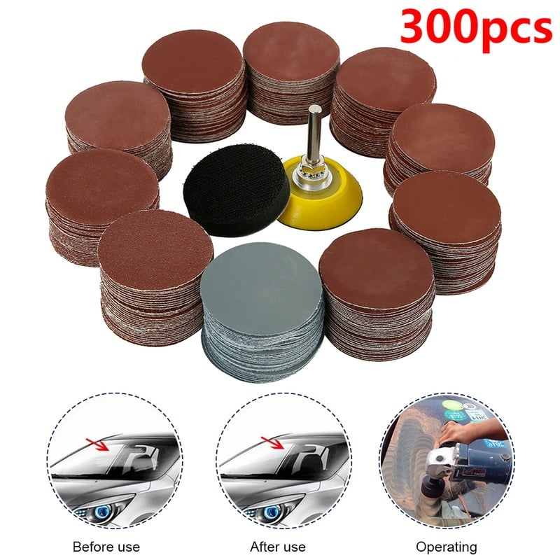 120Pcs 60-3000 Grit 2" Sander Disc Car Sanding Polishing Pads Abrasive Sandpaper 