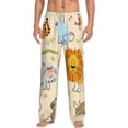 thumbnail image 2 of Lsque Animals Print Men's Pajama Pants, Lounge Pant - Comfortable Home Wear,Elastic Waistband, Stylish Design-Large, 2 of 9
