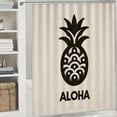 thumbnail image 5 of JRXY Aloha Pineapple Aloha Tropical Fruit Hawaii Healthy Organic Doodle Vitamin Ananas Food Shower Curtain White, 5 of 6