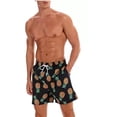 thumbnail image 2 of Pantalones cortos de playa para hombre, holgados, informales, con cintura elástica, para verano, tallas negras, 2 of 5
