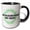 Black/White, variant on 3drose, in Blockchain We Trust with Green Interconnected Nodes, 11oz Mug