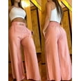 thumbnail image 1 of Pantalones de cintura alta y pierna ancha de color sólido, pantalones acampanados de metal sueltos y adelgazantes, europeos y americanos pueden agregar color, 1 of 2