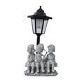 thumbnail image 2 of Estatua de jardín de luces solares, adorno de resina, manualidades decoración de la lámpara de jardín hexagonal coleccionable para el patio del patio, 2 of 8