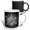 Multicolor, variant on 3drose, Elegant Silver Snowflake on Black Background Winter Greetings, 15oz Mug