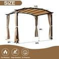 thumbnail image 2 of Outdoor Patio Pergola, 9 x 11ft Arched Gazebo with Waterproof Sun Shade Shelter and Awning Steel Frame Grape Gazebo, Heavy-Duty Outdoor Shelter for Garden Backyard, 2 of 8