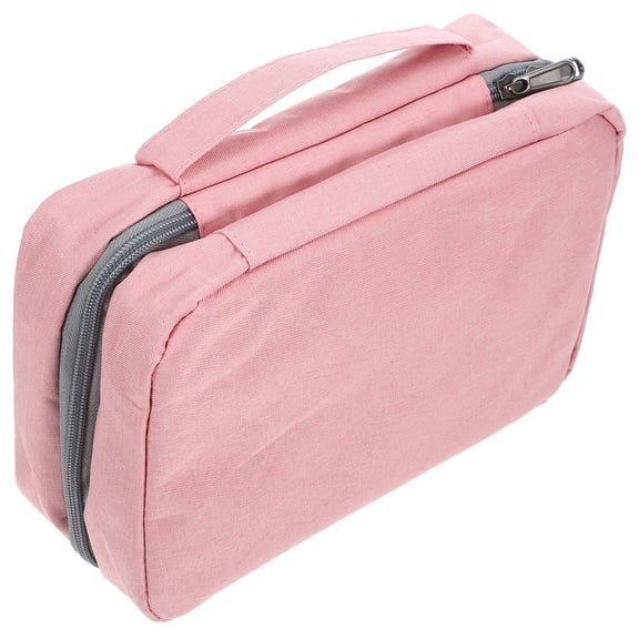 WEAVILUX Women's Toiletry Bag, PVC Makeup Organizer with Wet and Dry Compartments, Travel Cosmetic Storage Set