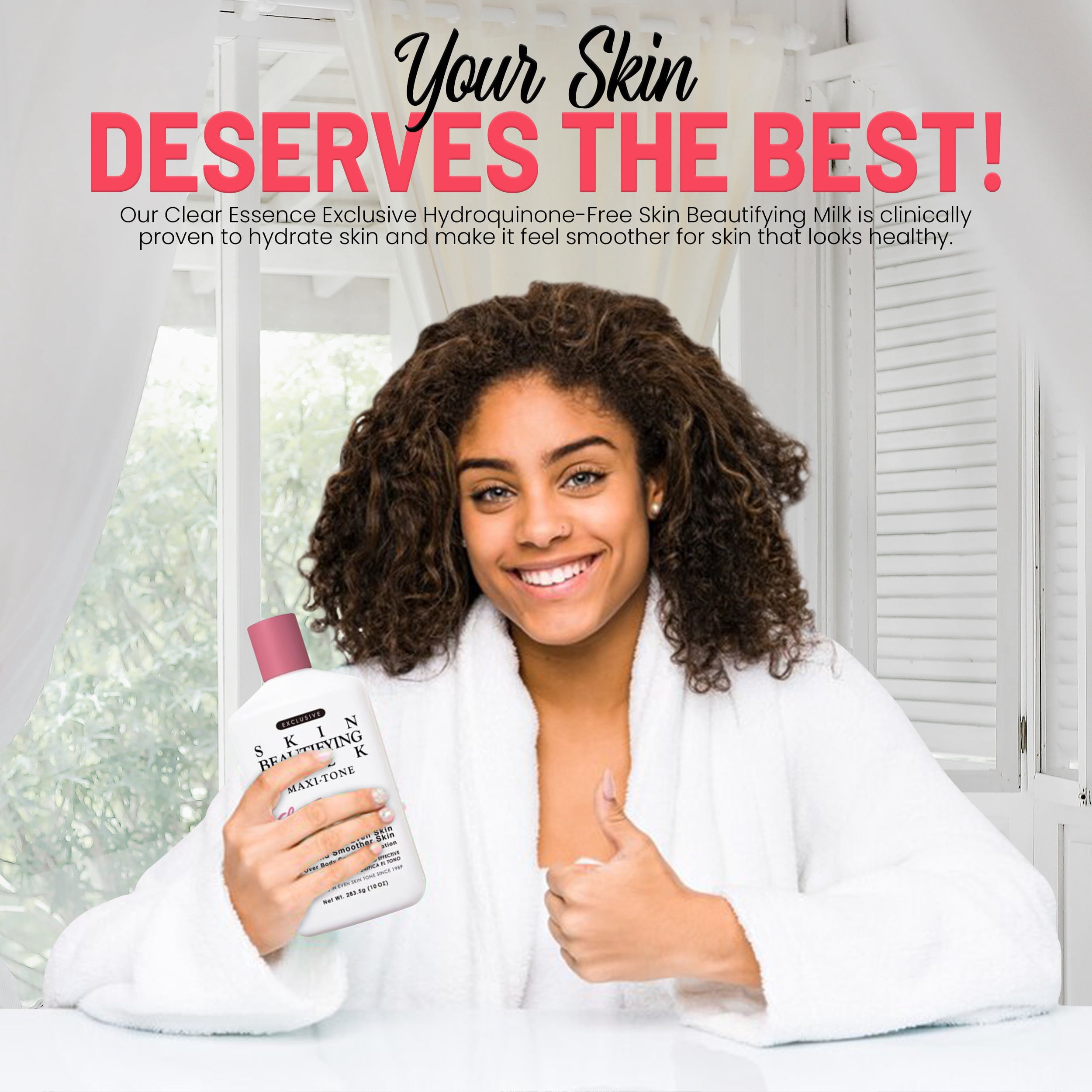 Clear Essence Milk Maxi-Tone Body Lotion - Dermatologist Tested
