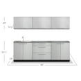 thumbnail image 3 of NewAge Products Outdoor Kitchen Stainless Steel 6 Piece Cabinet Set with Sink, 3-Drawer, 2-Door and Wall Cabinets, 3 of 13