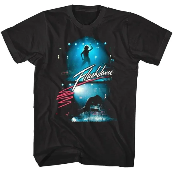 RARE Flashdance Movie T-Shirt Water Chair Dance 80's Film Graphic Tee