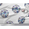thumbnail image 2 of Soimoi Velvet Fabric Leaves & Floral Block Decor Fabric Printed Yard 58 Inch Wide, 2 of 3