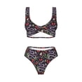 thumbnail image 4 of Daiia Snakes And Snake Fruit Women's Bikini Set Two Piece Swimsuit High Waisted Bikini Adjustable Straps Bikini Perfect for Beach, Pool, and Summer Vacation-Small, 4 of 9
