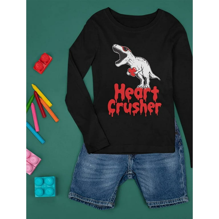 Dinosaur Shirt Valentines Day Heart Crusher T Rex Boys Kids Dinosaur Shirt Valentines Day Heart Crusher T Rex Boys Kids