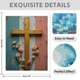 thumbnail image 3 of Diamond Art Kit for Adults, Wooden Cross With Pastel Roses Diamond Painting for Adults Beginners, DIY Diamond Art Painting Kits, 5D Diamond Painting Crafts for Home Decor 12x16 Frameless, 3 of 7