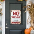 thumbnail image 4 of Halloween Decorations Sign, Retro Chic PVC Signs for Outdoor Yard or Indoor Funny Halloween Decor Signs - No Trespassing We're Tired of Hiding The Bodies, 4 of 5