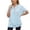 Sky Blue Sweatshirts 1PC, variant on MEZZALL Women Solid Color Hoodies Sweatshirts Loose Zipper Pockets Short Sleeved Tops Basic Daily Outdoor Relaxed Fit Travel